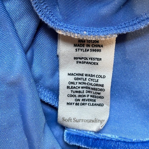 Soft Surroundings 1X Royal Blue velux knit tunic top - Picture 6 of 6